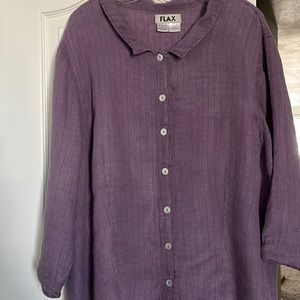 Flax Shirt Jacket Top 3G 3X